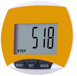 pistro Pedometer for Walking, Miles Tracker, Simple Clip-On Step Counter - for Adult and Kids Easy Reset, Adjustable Step Length & Weight, Accurate Fitness Tracker (Yellow)