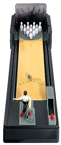 Crystals Tabletop Bowling Game Set - Mini Bowling Game for Kids and Adults - Family Fun with 12 Pins, 2 Balls & Alley