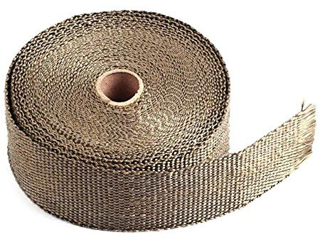 Bande Thermique Echappement,Pare Chaleur Echappeme 5m Roll Fibre de verre Bouclage de chaleur Moto de moto Échappement Collecteur de chaleur Isolation de chaleur Fibre de verre Ruban thermique Ruban N