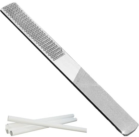 4-in-1 Holzbearbeitungsfeilen-Set, kleine multifunktionale Holzfeilen mit ergonomischem Griff, Stahl fein gezackte Metallfeilen für präzises Holzhandwerk und detaillierte Formung, 20 x 0,6 cm