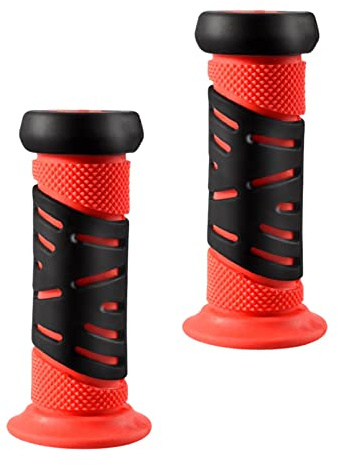 CRDARAAV Empuñaduras de manillar de bicicleta para niños y niñas, plegables, color rojo, 9,5 x 4 cm
