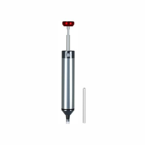 Bomba desoldadora de aluminio, potente bomba desoldadora al vacío con punta de silicona suave, dispositivo desoldador resistente al calor para placas de circuitos y retrabajo – Incluye tubos de