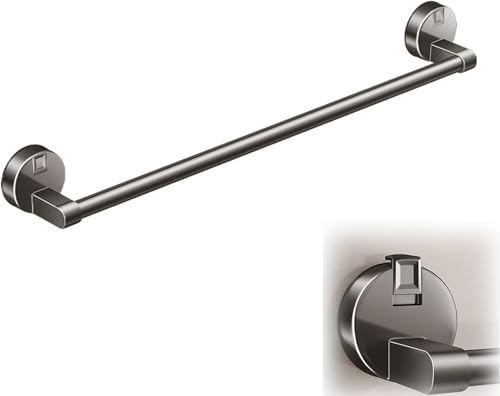 Portasciugamani in Lega di Alluminio Senza Trapano A Ventosa Porta Asciugamani Organizer Portasciugamani da Bagno Appendiasciugamani Smontato per Cucina, One Color, 60 cm/23.6 in