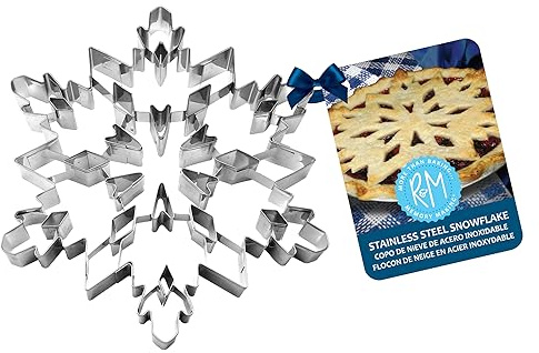 R&M International Snowflake 7.5 Giant Cookie Cutter with Interior Cut-Outs