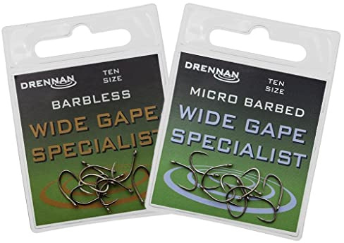 Drennan Wide Gape Specialist Hooks Barbless Size 12 Qty 10
