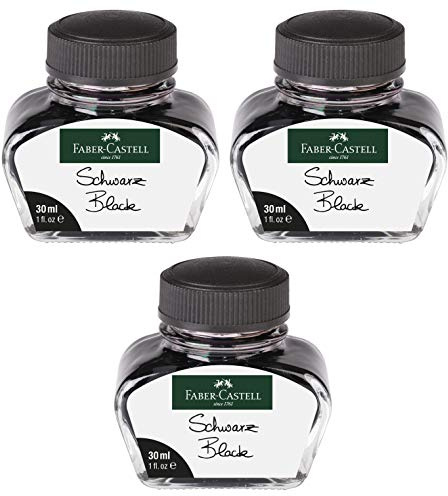 Faber-Castell Tintenglas (3X 30 ml, Schwarz)