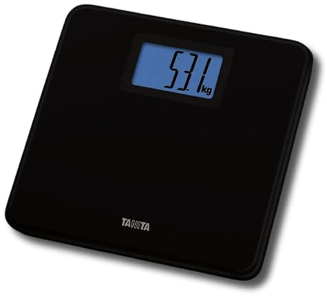 Tanita HD-662 Digital Weight Scale (Black) - Japan Technology Bathroom Scale with 330 lb Weight Capacity - 2 Blue Backlit Large LCD Display - Accurate, Durable, Step-On Operation