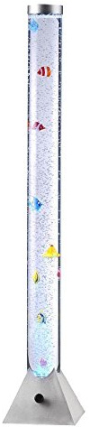 RGB LED Steh Leuchte Wohn Zimmer Wasser Sprudel Säule Deko Fische Stand Lampe