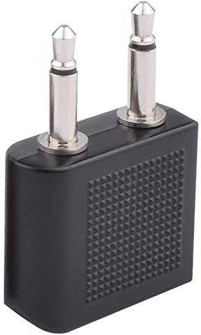 Saipomor WH1000XM5 Airplane Adapter 3.5mm Golden Plated Airline Earphone Adapter for Flight Entertainment System Compatible with Sony WH-1000XM4 WH-1000XM3 WH-1000XM2 MDR-1000X EX750NA Headphones