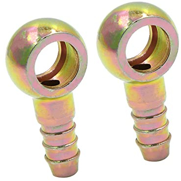 A ABSOPRO 2 Stück Motorrad 8mm Innenduchm. Schlauch Barb 12mm Banjo Kraftstoffleitung