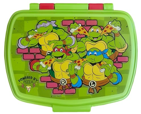 ILS I LOVE SHOPPING Contenitore Portapranzo Porta merenda Scatola Sandwich Box per Bambini (TARTARUGHE NINJA)