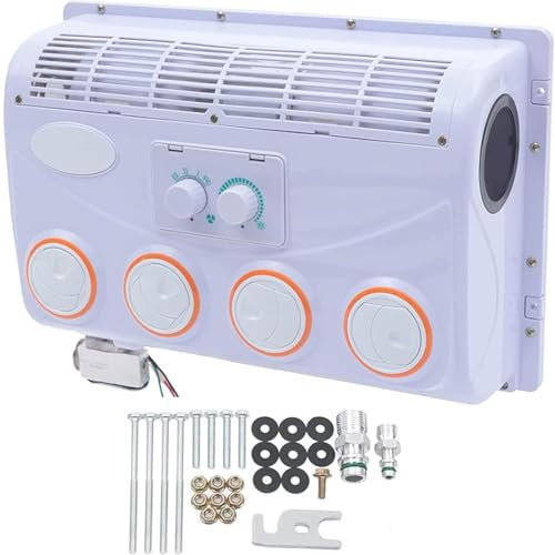 ylpddmm 12V/24V DC Aire Acondicionado, Mini Aire Acondicionado para Autocaravana,Aire Acondicionado Caravana,Aire Acondicionado Set 360° Evaporador,para Coche,Caravana,24V