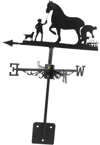 Ferme 1 Ensemble extérieur Jardin Ferme scène Cheval girouette Animal décor Avion rétro Ferme scène Vitesse du Vent girouette métal girouette indicateurs de Direction du Vent girouette métal girouet