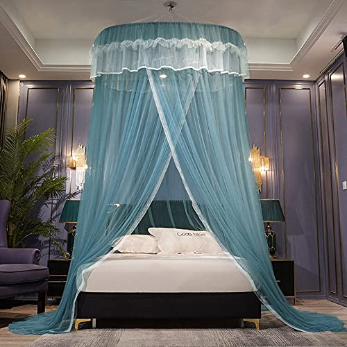 Großer Schmetterlings-Prinzessinnen-Moskitonetz, Baldachin für Mädchen, mehrfarbiger Kuppelvorhang für Bett, perfekt für Erwachsene, Teenager, Kinder, Babybett, blaue Farbauswahl