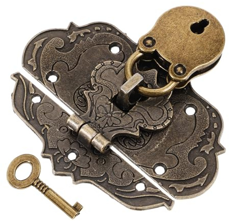 DOITOOL Vintage Schmuckkästchen Verschluss Zinklegierung Schnappverschluss Riegel mit Bär Vorhängeschloss für Geschenkbox Holzbox Zubehör