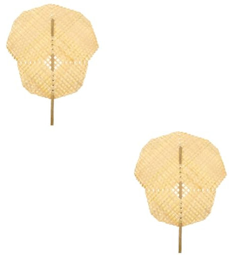 Amosfun 2 Stück Bambus Handventilator USB Hemdventilator Handventilator Manueller Handventilator Handventilatoren Hand Hals Kühler Tragbare
