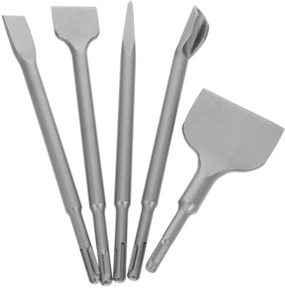 SOLUSTRE 5pièces Outils De Burin Pour Démonter Carreaux Comprenant Burins Plat u Large Et Carrelage Pour Béton Brique Et Pierre