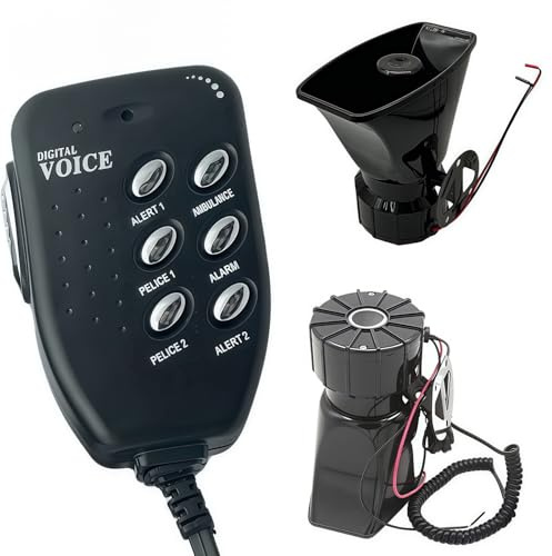 YIYIDA Autohupe, Warnhupe, schwarz, Auto-Sirene, 6-Ton, Trompete, einfache Installation, einzigartiges Design, Schiffshupe, LKW, Hupe, 135 dB, Lufthupe, Lautsprecher für 12 V Auto, LKW, Boot usw