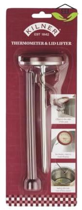 Jam Thermometer – Stainless Steel Clip-On Cooking Tool with Side Lid Lifter – Ideal for Jam, Sugar & Candy Making