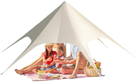Toldo de camping al aire libre | Lona Oxford impermeable con refugio solar – Estructura de cúpula con protección UVF50+ para senderismo, viajes, picnic y pesca
