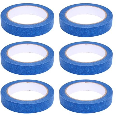 Cuifati Voiture-vertape, Flexible Universelle à Forte Adhésion Blue Peintres Ruban Adhésif pour l'art Traditionnel (6 rouleaux)