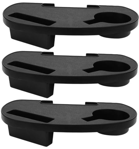 Yardwe 3 Piezas Accesorios para Sillones Reclinables Portavasos con Clip para Mesa Reclinable Lateral Bandeja para Portavasos con Ranura para Teléfono Móvil y Refrigerios