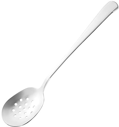 Cuillère de Service en Acier Inoxydable Argenté, Design Simple | Courbe Élégante, Usage en Restaurants et Food Shops, Facile à Nettoyer