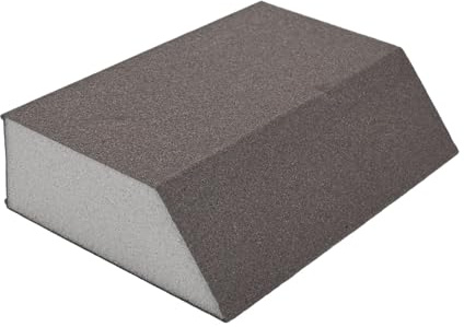 Éponge de ponçage grain 60240 pour carrelage mural, papier abrasif pour une utilisation humide et sèche avec base en mousse pour bois, métal, peinture, plastique (grain 100)