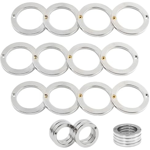 CWENDANER Fidget Ring für Erwachsene, 4 Finger-Spielzeug (3er Pack)|Spielzeugs zum Stressabbau | Kompaktes Zappelspielzeug für Outdoor, Büro & Reise | Sensorisches Spielzeug (Silber)