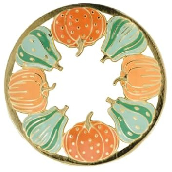 Yankee Fall Gourds Pumpkins Metal Decorative Candle Illuma Lid Topper - Decorative Jar Topper