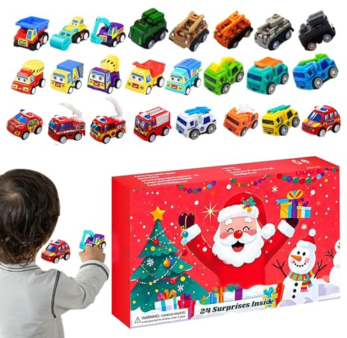 Calendario De Adviento De Navidad 2025 – Calendario De Cuenta Regresiva De Navidad De 24 Días Con Vehículos De Disparo | Juguetes Educativos Para Niños Niñas – Regalo De Navidad Para El Hogar, La Sala