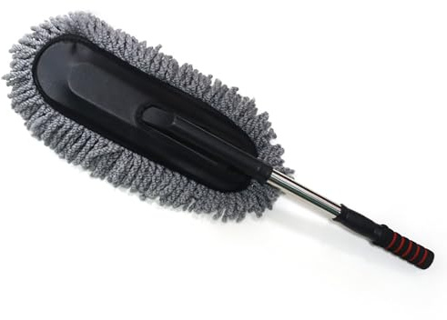 Brosse à plumeau ergonomique multifonctionnelle amovible et pliable pour voiture, plumeau de cire pour le nettoyage de la carrosserie de la voiture, détails du véhicule, fibre