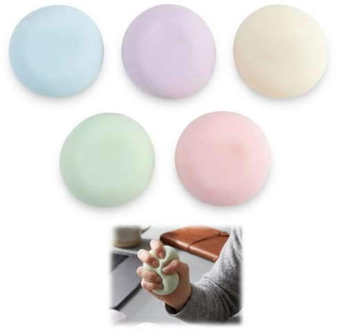 5pcs Anti Stress pour Enfants et Adultes Fidget Toys en Caoutchouc Doux