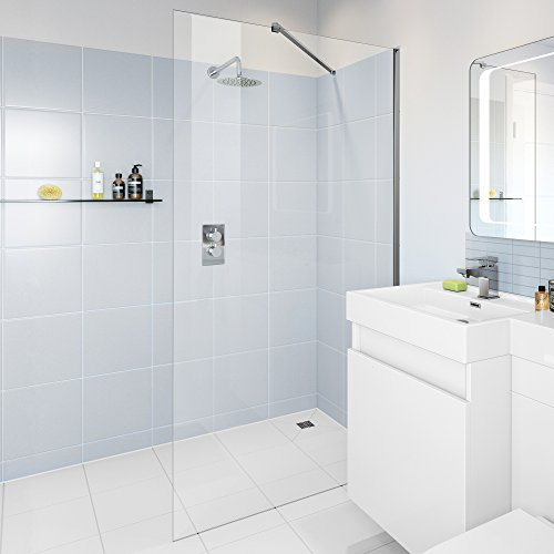 1400mm Wet Room Glass Walk in 8mm Shower Screen Panel Enclosure - All Sizes