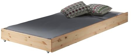 Vipack 'Autobett pirb9010 Pino Ausziehbett Kiefer massiv Natur 196 x 94 x 19,5 cm