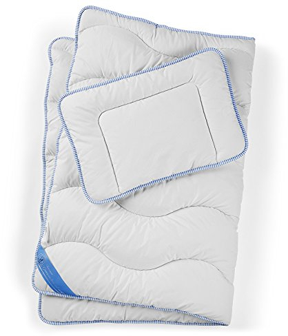 Sterntaler Oberbett, Bettdecke und Kopfkissen, 100 x 135 cm, Polyester, Weiß