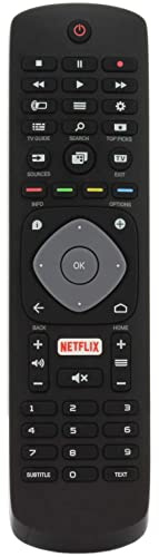 Philips YKF406-001 YKF406-001 996596001555 Remote Control for LCD LED 3D HD Smart TV'S with Netflix Button