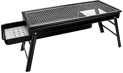 LCRACK BBQ-Grill,Stabil Dauerhaft Grill Draussen Vermenschlichen tragbar Faltbar Multifunktions Holzkohle Grillfeuer (Größe : A)