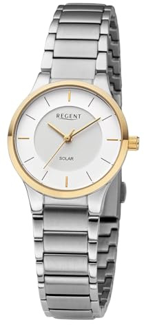 Solaruhr Damen Metallband Ø28mm Regent BA729 Silber