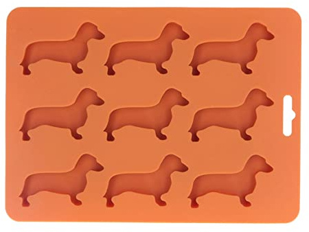 Fdit Stampo Ghiaccio Silicone Forma Cane con Coperchio, 9 Cubetti Grandi Senza BPA, Multiuso per Ghiaccio, Cioccolato, Candele, Yogurt