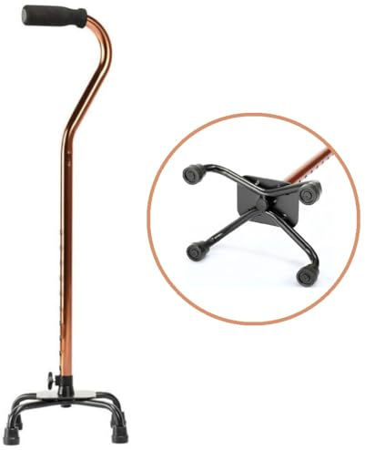 Bastón de Cuatro Patas Antideslizante médico muleta para Ancianos bastón Andador Ligero multifunción Ajustable aleación de Aluminio Ayuda para Caminar Plegable