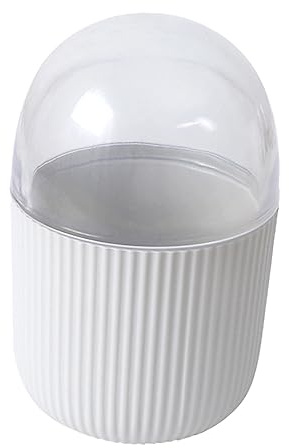 Zerodeko Caja para Hisopos de Algodón con Tapa de Abs Color Blanco