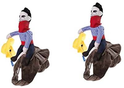 Happyyami 2stücke Pet Costume Hundekostüm Cowboy-Reiter-Stil Aus Atmungsaktiv Für Partys Halloween Weihnachten Fotoshootings Geeignet Für Kleine Hunderassen