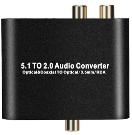 Komdndht Audio Extractor 5.1 Digital Audio Converter Decoder Splitter Audio Extractor Expander Stereo Extractor 3.5mm Jack Cable