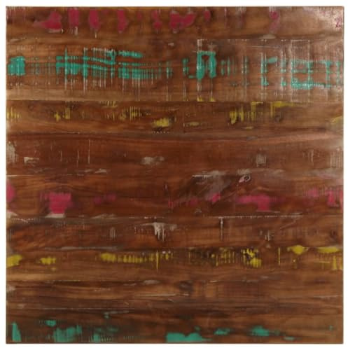 vidaXL Tischplatte, Holzplatte Quadratisch, Massivholzplatte für Tisch Esstisch Couchtisch, Ersatztischplatte, 70x70x2,5cm Altholz Massiv