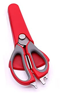 Kitchen Poultry Shears, Scissors Kitchen Scissors Shear Stainless Steel Multifunctional Heavy Duty Sharp with Magnetic H (Rot)