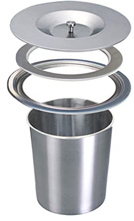 UQACHG Cubo de Basura Empotrado para encimera, Cubo de Basura para gabinete de Cocina Empotrado, Cubo de Basura con Tapa Superior, Superficie cepillada, Tapa de Cubo de Basura d