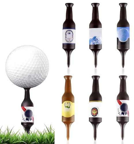 Golf Tees Kunststoff Golftees Tee Set, 6 Stück Kunststoff Golftees Set, Golf Tees Kunststoff Driver, Wiederverwendbar Golftees, Premium Golf Tees für Driver, Durable Tees Golf für Golfer üben