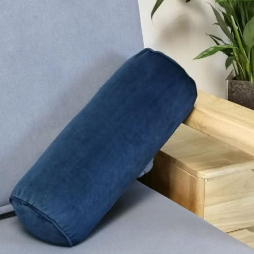 UWOBTN Cojín Cilíndrico Terciopelo, 15x40/80x20cm Suave Almohada Cervical Larga con Funda Extraíble,para Cuello/Lumbar/Rodillas Cojín de Tubo para Dormir, Silla, Coche, Sofá Cama(A1,15x50cm/6x19in)