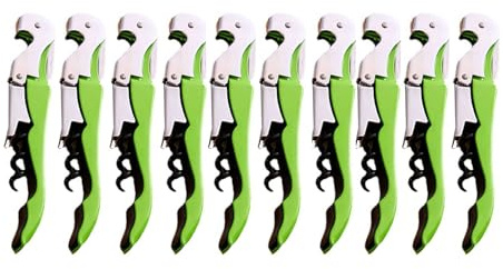 Abridor de Botellas de Vino Tinto, Llave de Botella de Acero Inoxidable, Interruptor de Botella de Corcho, Camarero de Restaurante (10, green)